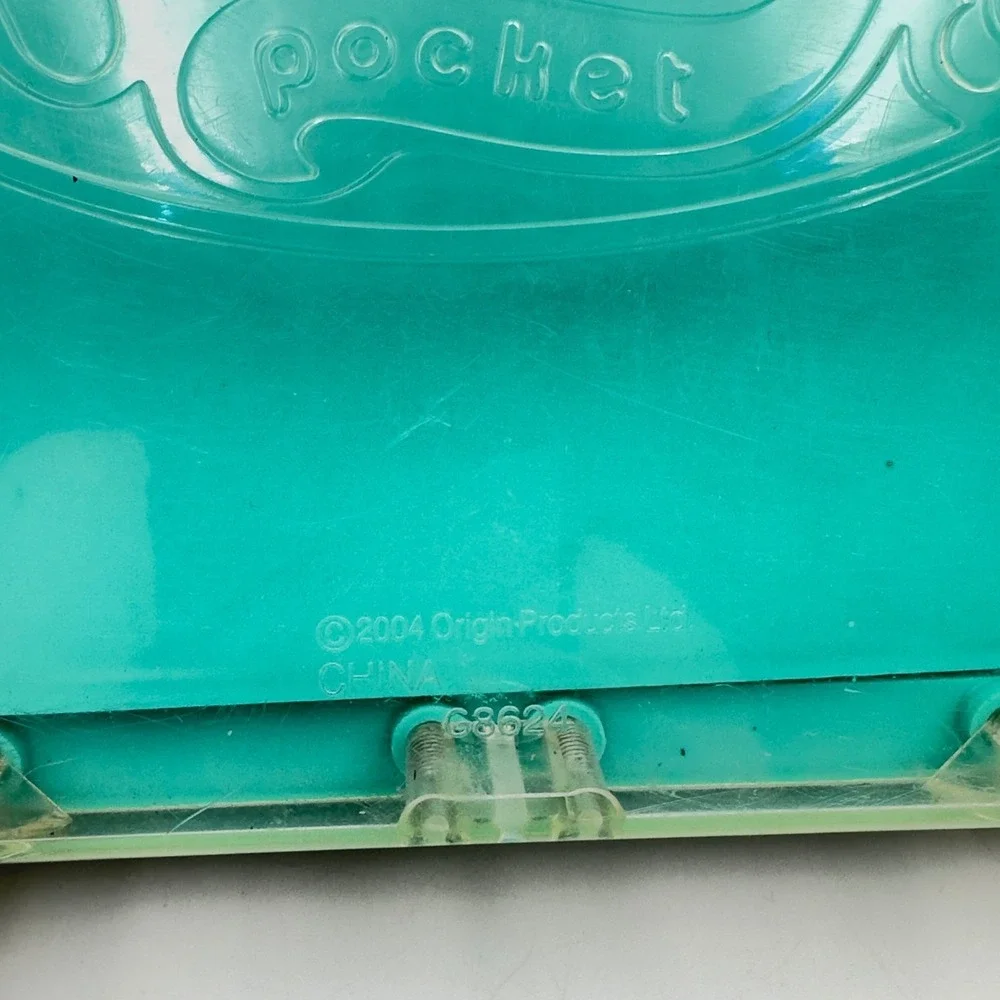 Vintage 2004 Polly Pocket Bubble Carrying Case Teal Purple G8624 Doll Storage